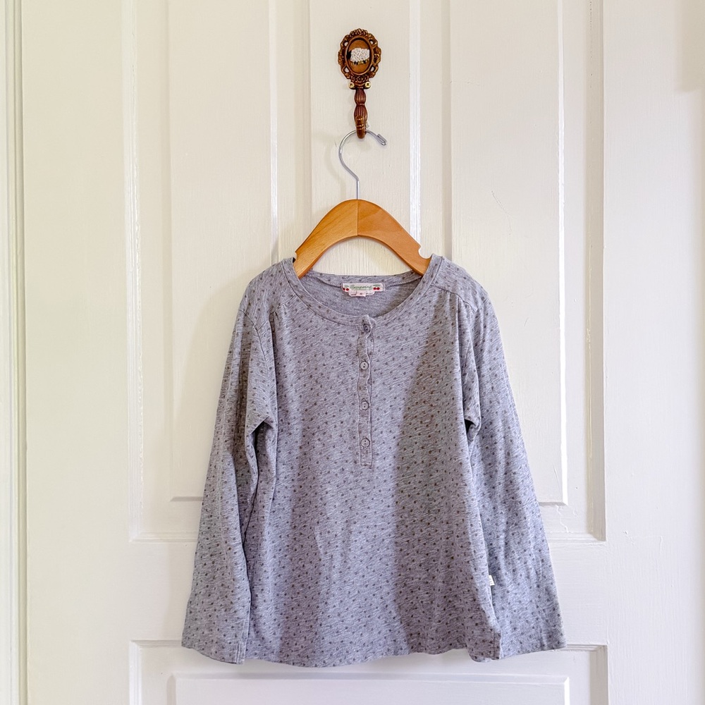 Bonpoint Gray Long Sleeve Tee for Everyday Comfort